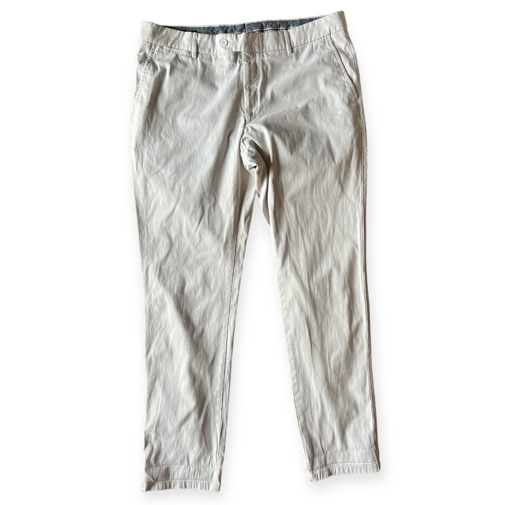 Neiman Marcus Men’s Light Beige Khaki Chino Pants, Size 38 Tall